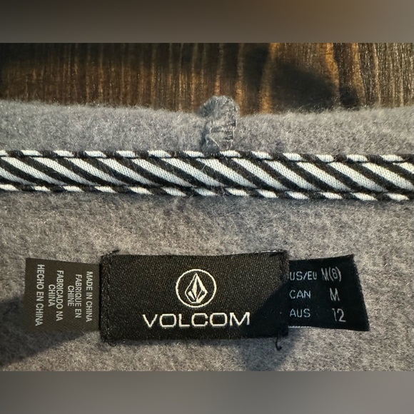 Volcom Women’s Aloah Hawaii Full Zip Hoodie Sweatshirt Grey -size M(6) - Picture 4 of 6